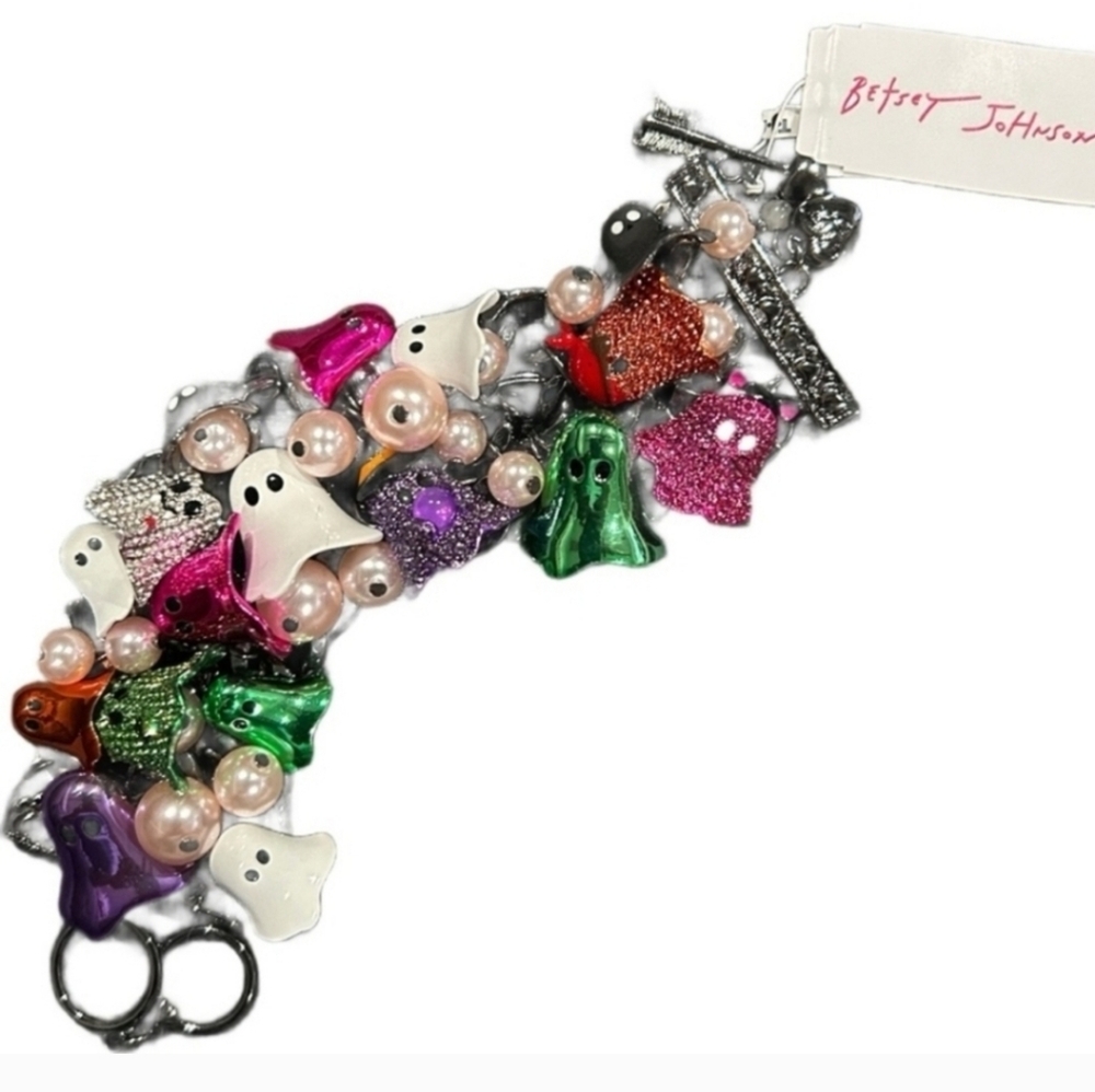 Betsey Johnson 2025 Ghost Multicolor Halloween  Charm Bracelet - Picture 3 of 3